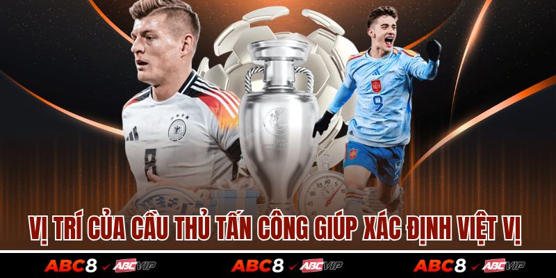 Vị trí của cầu thủ tấn công giúp xác định việt vị 